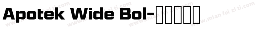 Apotek Wide Bol字体转换